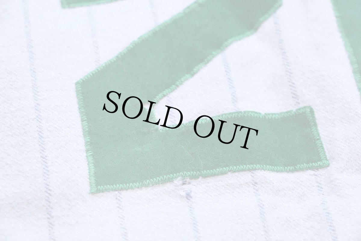 画像6: 60s Southland 7up パッチ付き 20 ナンバリング ピンストライプ コットン ベースボールシャツ ボーイズL (6)