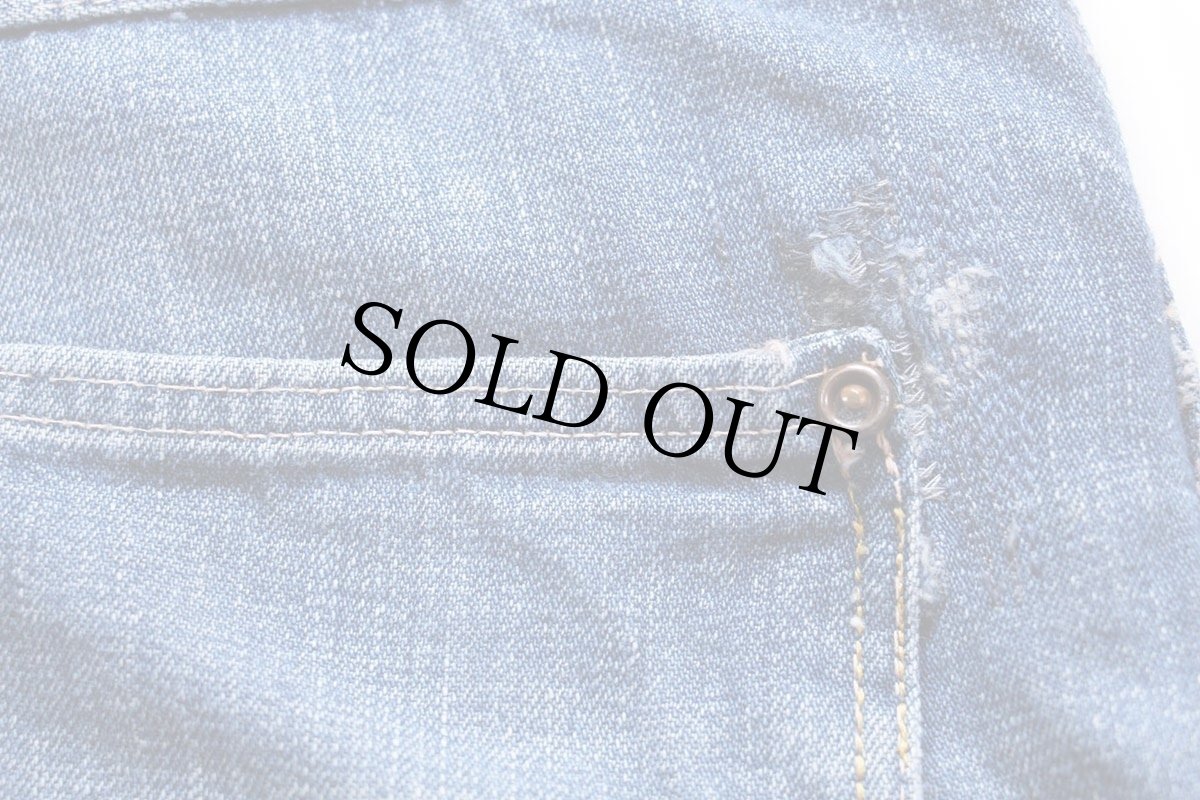 画像7: 50s UNKNOWN インディゴ デニム ペインターパンツ W34 (7)