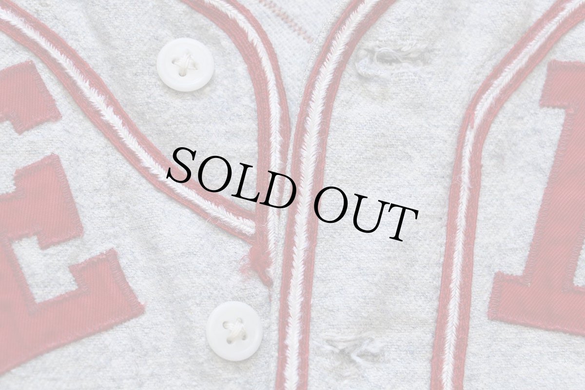 画像6: 50s Rawlings OSHMAN'S SWEENY パッチ付き 13 ナンバリング ウール ベースボールシャツ 42 (6)