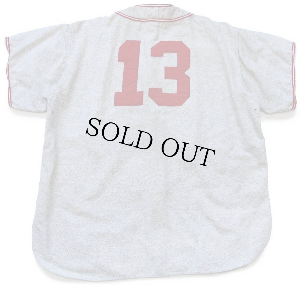 画像2: 50s Rawlings OSHMAN'S SWEENY パッチ付き 13 ナンバリング ウール ベースボールシャツ 42 (2)