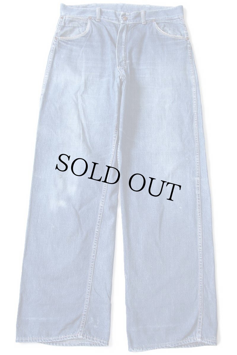 画像2: 50s UNKNOWN インディゴ デニム ペインターパンツ W34 (2)