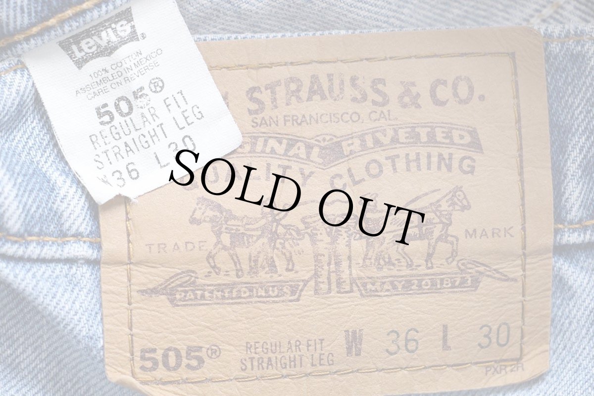 画像6: 90s メキシコ製 Levi'sリーバイス 505 デニムパンツ W36 L30★160 (6)