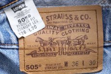 画像6: 90s メキシコ製 Levi'sリーバイス 505 デニムパンツ W36 L30★160 (6)