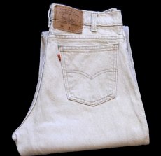 画像1: 90s USA製 Levi'sリーバイス 550 先染め カラーデニムパンツ カーキ W33 L30★12 (1)