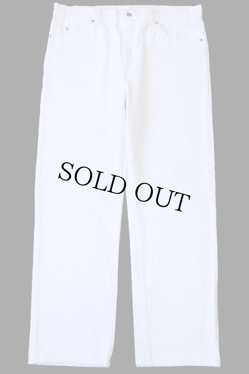 画像2: 90s USA製 Levi'sリーバイス 505 ホワイト デニムパンツ W40 L30 (2)