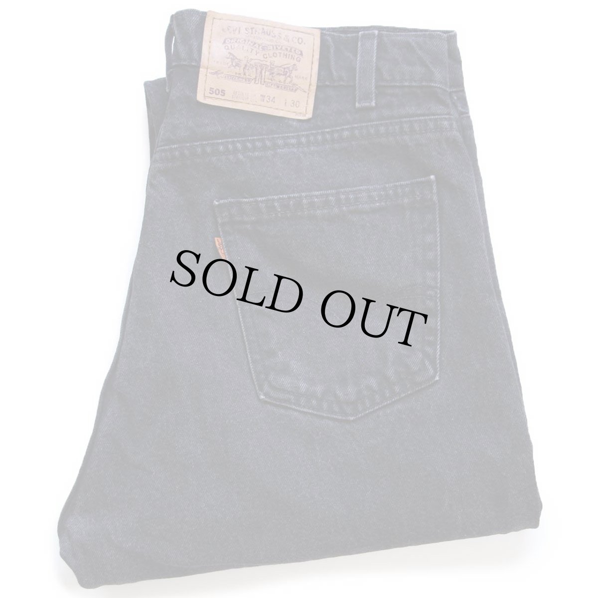 画像1: 90s USA製 Levi'sリーバイス 505 ブラック デニムパンツ W34 L30★01 (1)