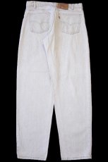 画像3: 90s USA製 Levi'sリーバイス 550 先染め カラーデニムパンツ カーキ W33 L30★12 (3)