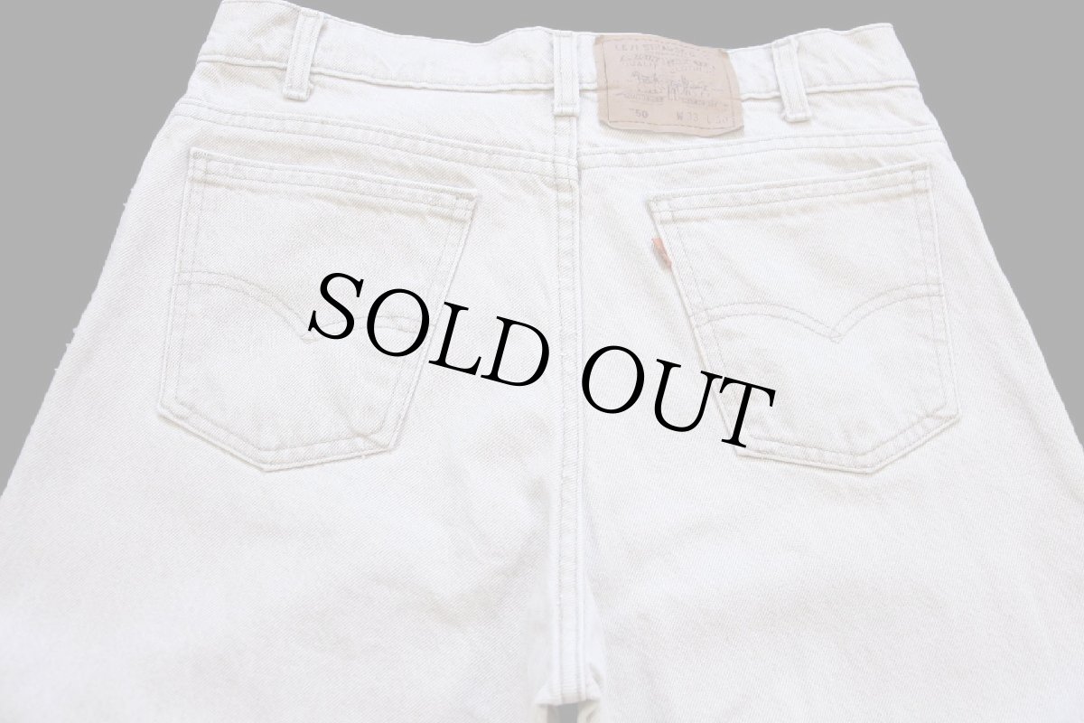 画像5: 90s USA製 Levi'sリーバイス 550 先染め カラーデニムパンツ カーキ W33 L30★12 (5)