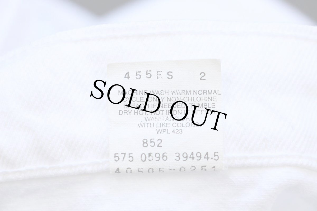 画像7: 90s USA製 Levi'sリーバイス 505 ホワイト デニムパンツ W40 L30 (7)