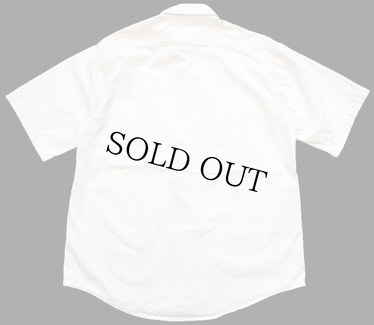 画像2: 90s carharttカーハート ボタンダウン 半袖 コットン ワークシャツ 生成り (2)