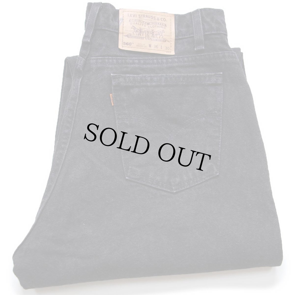 画像1: 90s USA製 Levi'sリーバイス 560 ブラック デニムパンツ W36 L30★01 (1)