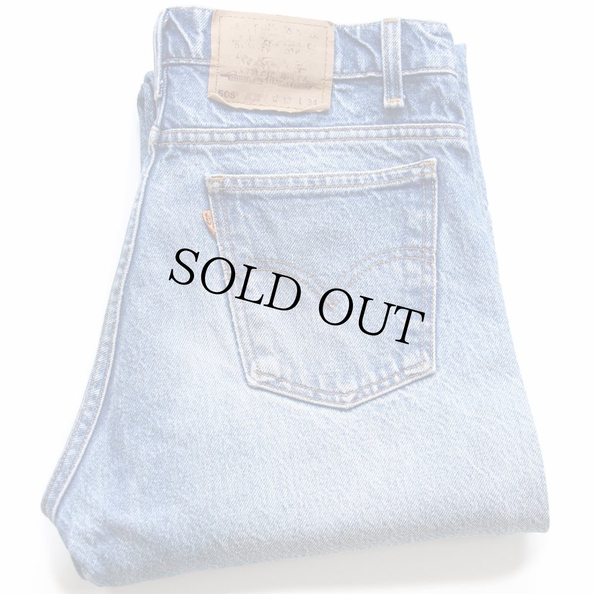 画像2: 90s メキシコ製 Levi'sリーバイス 505 デニムパンツ ヒゲ W33 L34★165 (2)