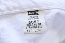 画像6: 90s USA製 Levi'sリーバイス 505 ホワイト デニムパンツ W40 L30 (6)