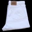 90s USA製 Levi'sリーバイス 550 ホワイト デニムパンツ W40☆09