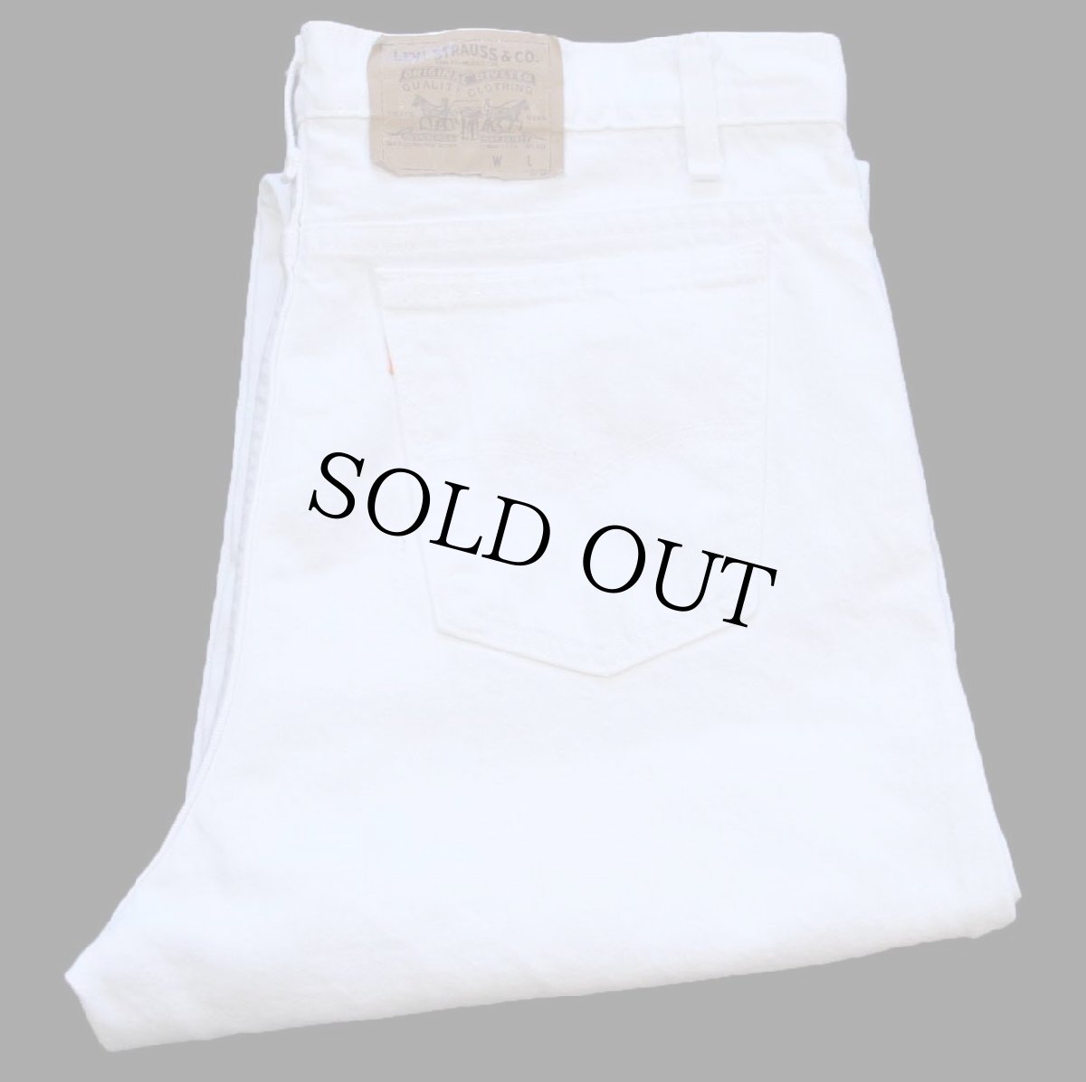 画像1: 90s USA製 Levi'sリーバイス 550 ホワイト デニムパンツ W40★09 (1)