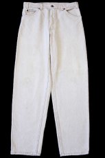 画像2: 90s USA製 Levi'sリーバイス 550 先染め カラーデニムパンツ カーキ W33 L30★12 (2)