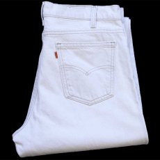 画像1: 90s USA製 Levi'sリーバイス 550 カラーデニムパンツ ベージュ フェード W34 L30★08 (1)