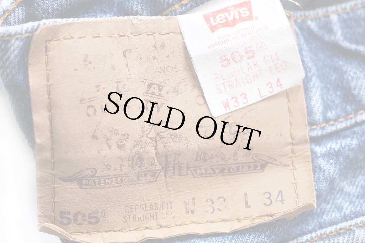 画像6: 90s メキシコ製 Levi'sリーバイス 505 デニムパンツ ヒゲ W33 L34★165 (6)