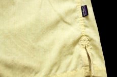 画像5: 00s patagoniaパタゴニア Island Hopper Shirt ストライプ 半袖 オーガニックコットン混 シャツ 黄 L (5)