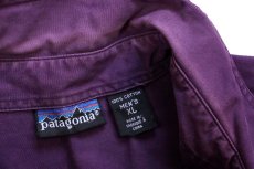 画像4: 90s patagoniaパタゴニア 無地 半袖 コットンシャツ 紫 XL (4)