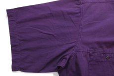 画像6: 90s patagoniaパタゴニア 無地 半袖 コットンシャツ 紫 XL (6)