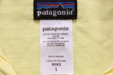 画像4: 00s patagoniaパタゴニア Island Hopper Shirt ストライプ 半袖 オーガニックコットン混 シャツ 黄 L (4)