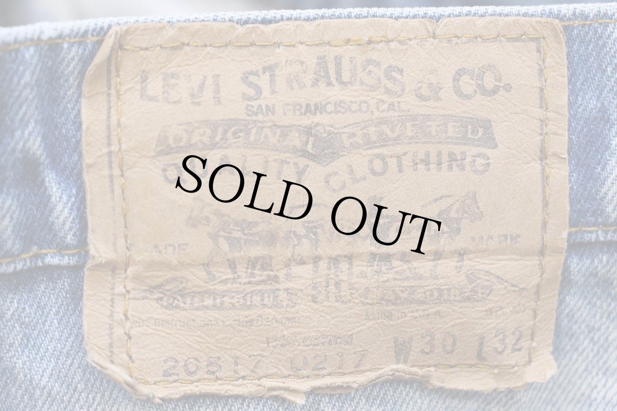 画像6: 80s USA製 Levi'sリーバイス 517 デニムパンツ ヒゲ W30 L32★100 ブーツカット (6)