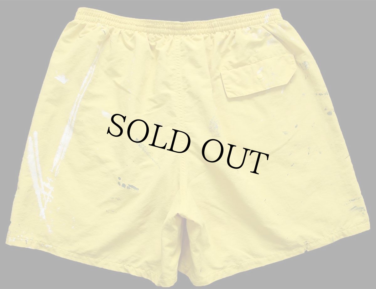 画像2: patagoniaパタゴニア BAGGIES SHORTS ペンキ飛び ナイロン バギーズショーツ イエロー M★ショートパンツ (2)