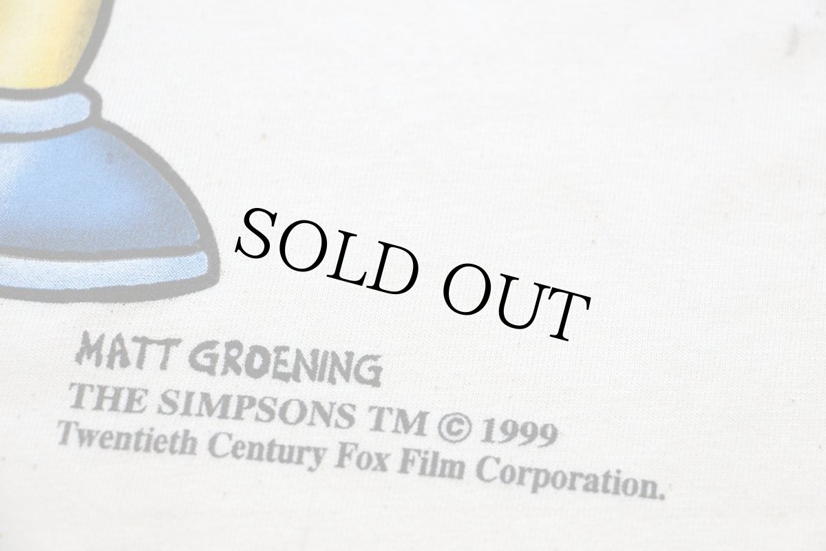 画像5: デッドストック★90s イタリア製 THE SIMPSONS シンプソンズ バート コットンTシャツ 生成り XL (5)