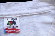 画像4: 90s USA製 Disneyディズニー ドナルドダック コットンTシャツ ボロ 白 L (4)