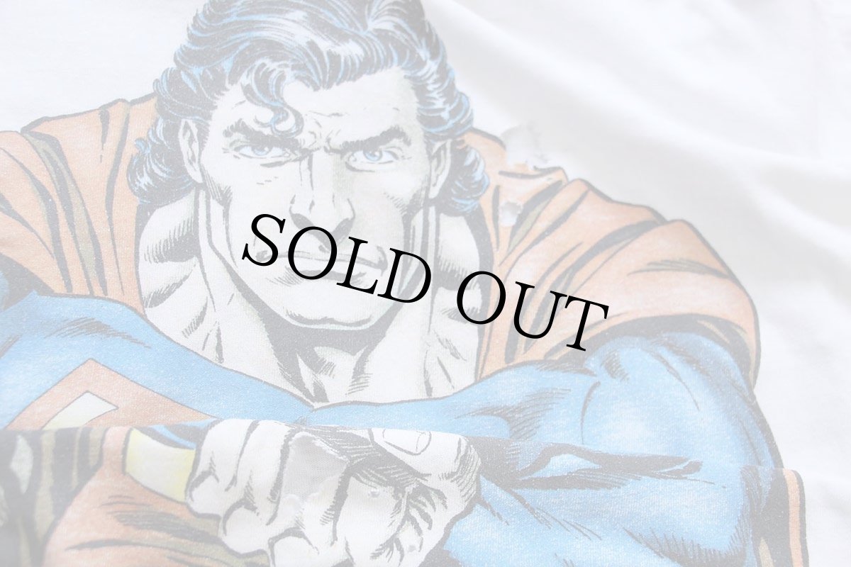 画像6: 90s Hanes Superman スーパーマン Doomsday 両面プリント コットンTシャツ ボロ 白 XL (6)