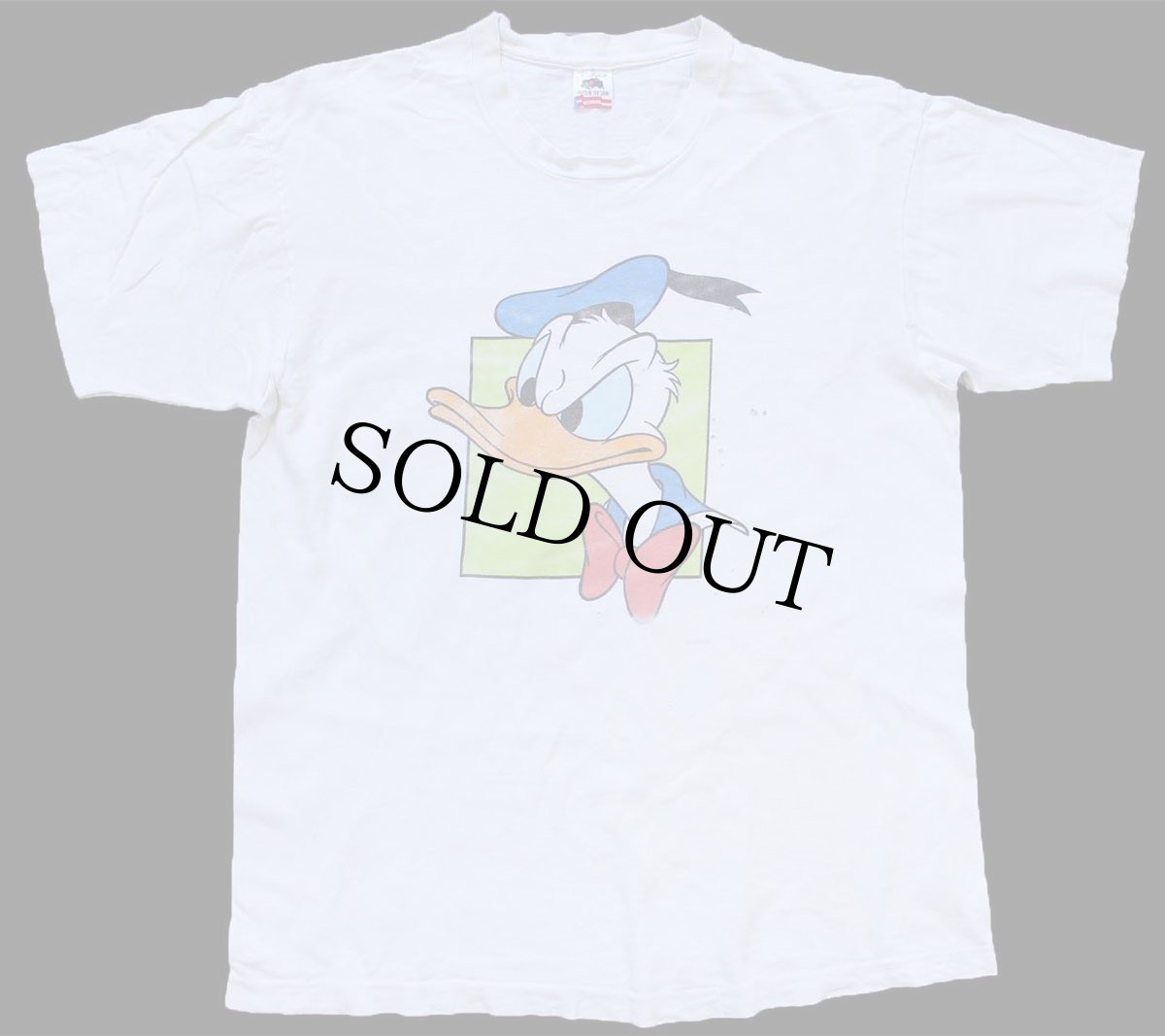 画像2: 90s USA製 Disneyディズニー ドナルドダック コットンTシャツ ボロ 白 L (2)