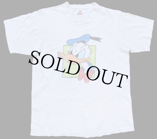 し*り様 80~90s USA製 ディズニー ドナルドダック リンガーTシャツ 90s USA製 Disneyディズニー ドナルドダック コットンTシャツ ボロ 白