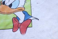 画像5: 90s USA製 Disneyディズニー ドナルドダック コットンTシャツ ボロ 白 L (5)