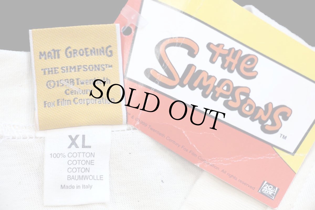 画像6: デッドストック★90s イタリア製 THE SIMPSONS シンプソンズ バート コットンTシャツ 生成り XL (6)