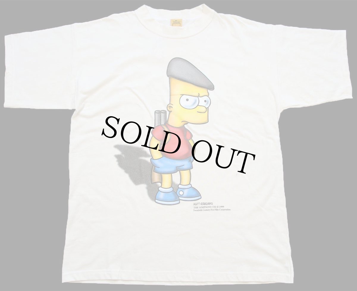 画像2: デッドストック★90s イタリア製 THE SIMPSONS シンプソンズ バート コットンTシャツ 生成り XL (2)