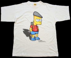 画像2: デッドストック★90s イタリア製 THE SIMPSONS シンプソンズ バート コットンTシャツ 生成り XL (2)