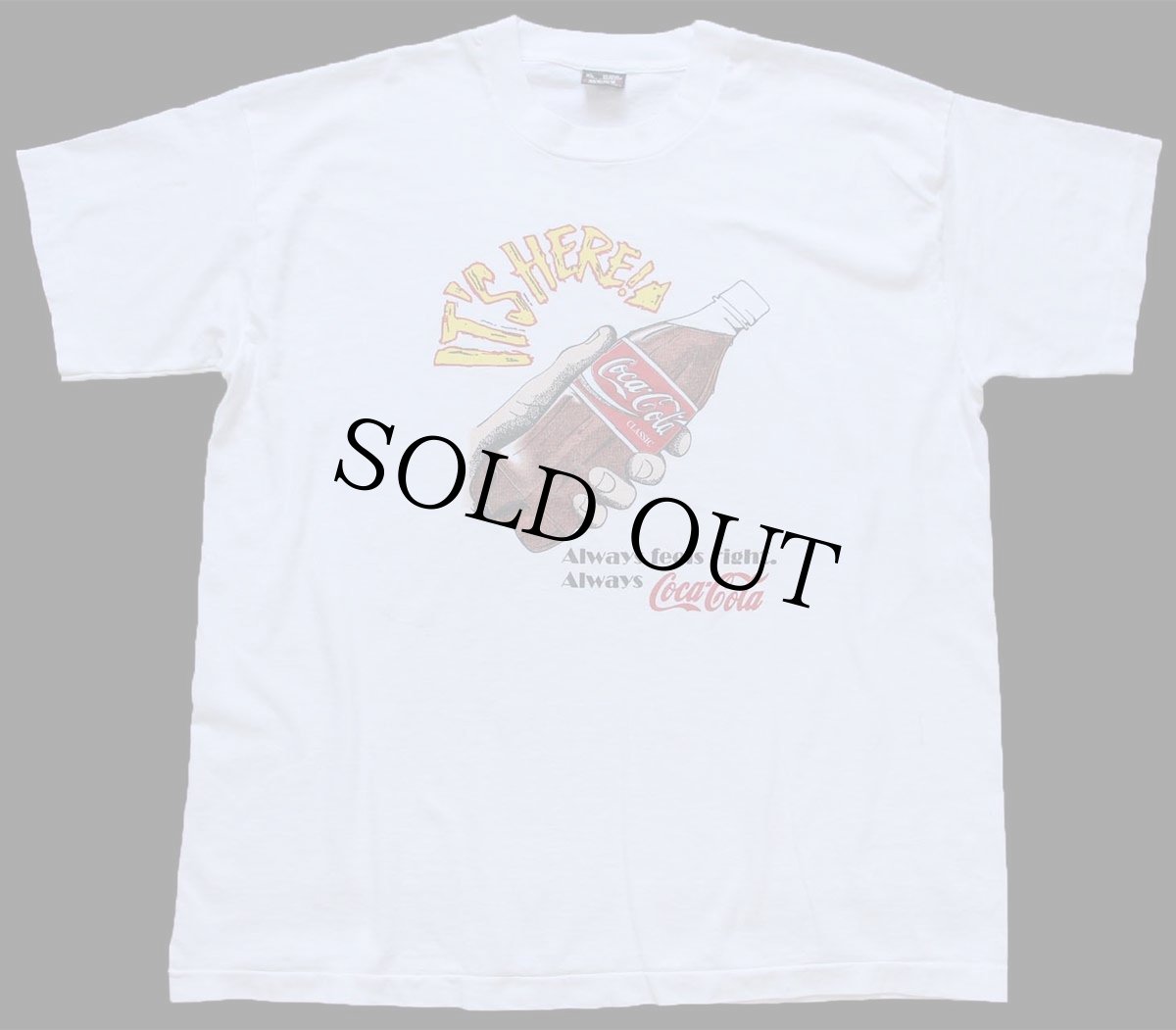 画像2: 90s USA製 IT'S HERE! Always feels right. Coca-Colaコカコーラ Tシャツ 白 XL (2)