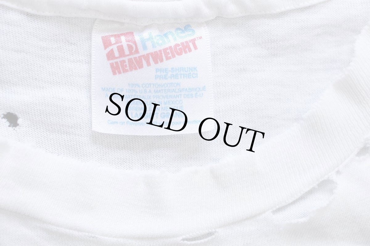 画像5: 90s Hanes Superman スーパーマン Doomsday 両面プリント コットンTシャツ ボロ 白 XL (5)