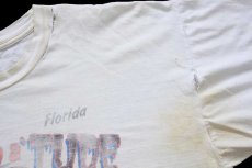 画像6: 90s DUDE with a TUDE タズマニアンデビル 染み込みプリント コットンTシャツ ボロ XL (6)