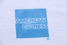 画像4: 00s AMERICAN EXPRESS アメリカン エキスプレス ロゴ コットンTシャツ 白 (4)