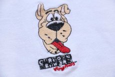 画像4: 90s USA製 CARTOON NETWORK SCOOBY DOO スクービードゥー刺繍 コットンTシャツ 白 L (4)