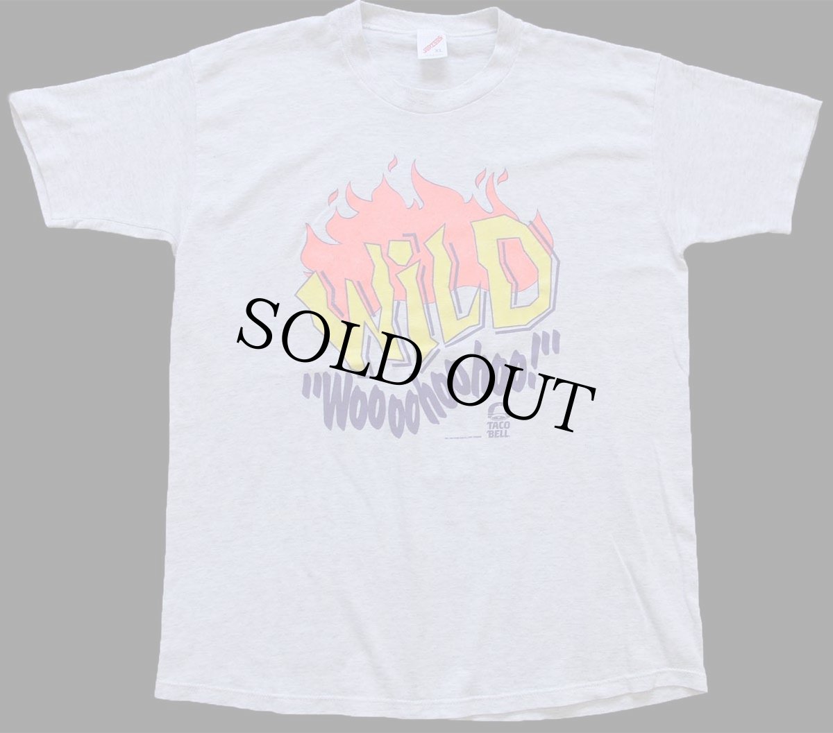 画像2: 90s USA製 WILD TACO BELL タコベル Tシャツ 杢ライトグレー XL (2)