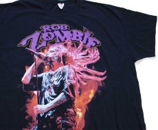 画像1: ROB ZOMBIE ロブゾンビ 両面プリント コットン バンドTシャツ 黒 3XL★特大 WHITE ZOMBIE (1)