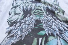 画像8: 90s Hanes Superman スーパーマン Doomsday 両面プリント コットンTシャツ ボロ 白 XL (8)