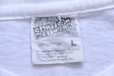 画像5: 90s USA製 CARTOON NETWORK SCOOBY DOO スクービードゥー刺繍 コットンTシャツ 白 L (5)