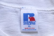 画像5: 90s USA製 RUSSELLラッセル POLAR BEAR CAPITAL OF THE WORLD シロクマ アート コットンTシャツ 白 XL (5)