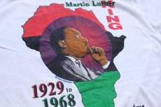 画像4: 80s USA製 Martin Luther King キング牧師 ...to make his dream come true. コットンTシャツ 白 L (4)