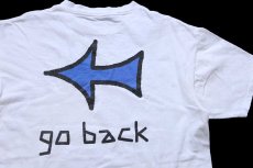 画像4: 90s Virtual Emporium, inc. ロゴ go back 矢印 両面プリント コットンTシャツ 白 L (4)