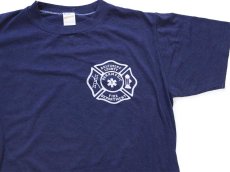 画像1: 80s USA製 BALTIMORE COUNTY PARAMEDIC FIRE DEPARTMENT Tシャツ 紺 (1)